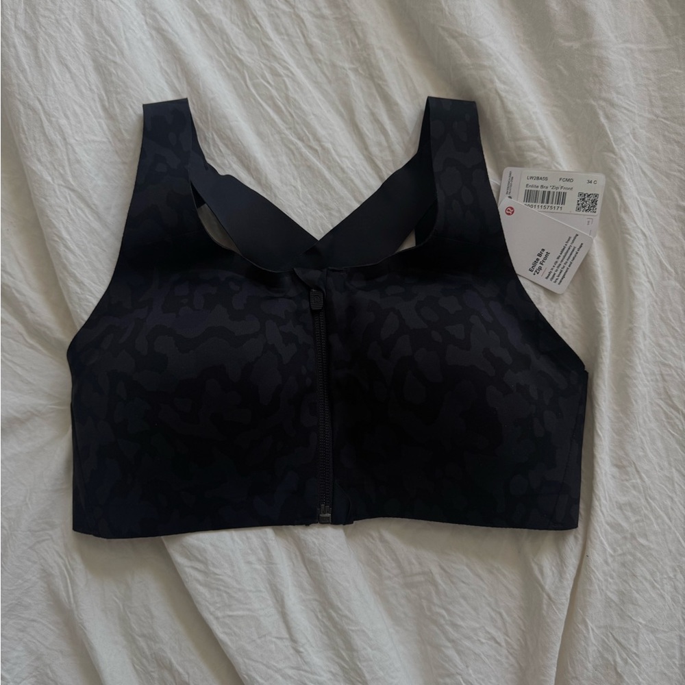 lululemon athletica Black Patterned Sports Bra